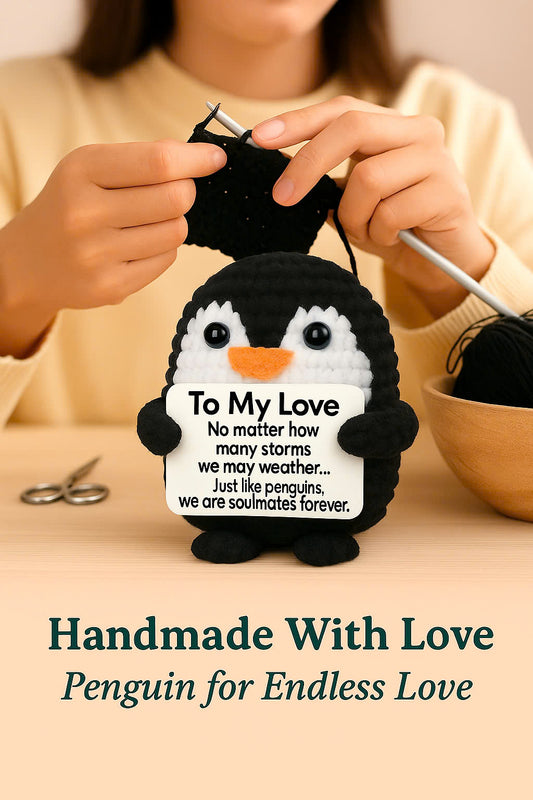 Handmade Crochet Penguin โ Romantic Gift for Boyfriend or Girlfriend by Handcrafti