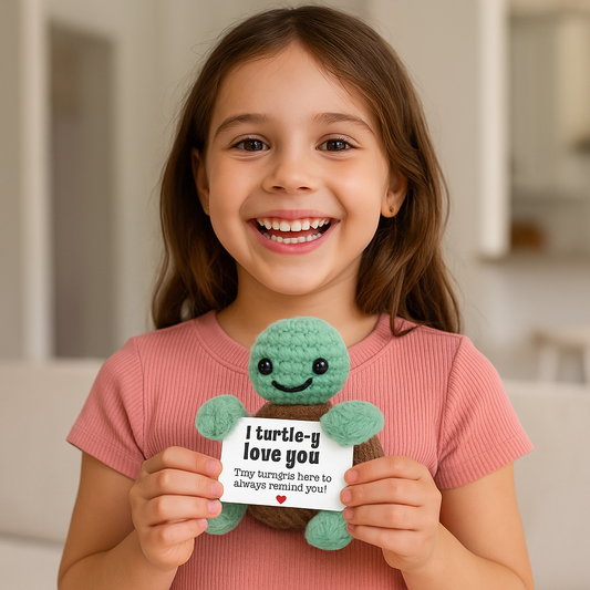 Mini Handmade Crochet Turtle โ Inspirational Companion Gift by Handcrafti