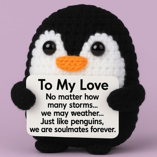 Handmade Crochet Penguin – Romantic Gift for Boyfriend or Girlfriend by Handcrafti