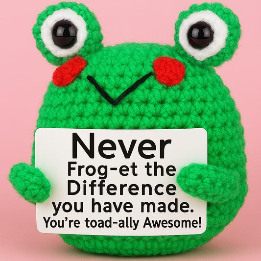 Crochet Frog Stress Relief Toy – Uplifting Companion by Handcrafti