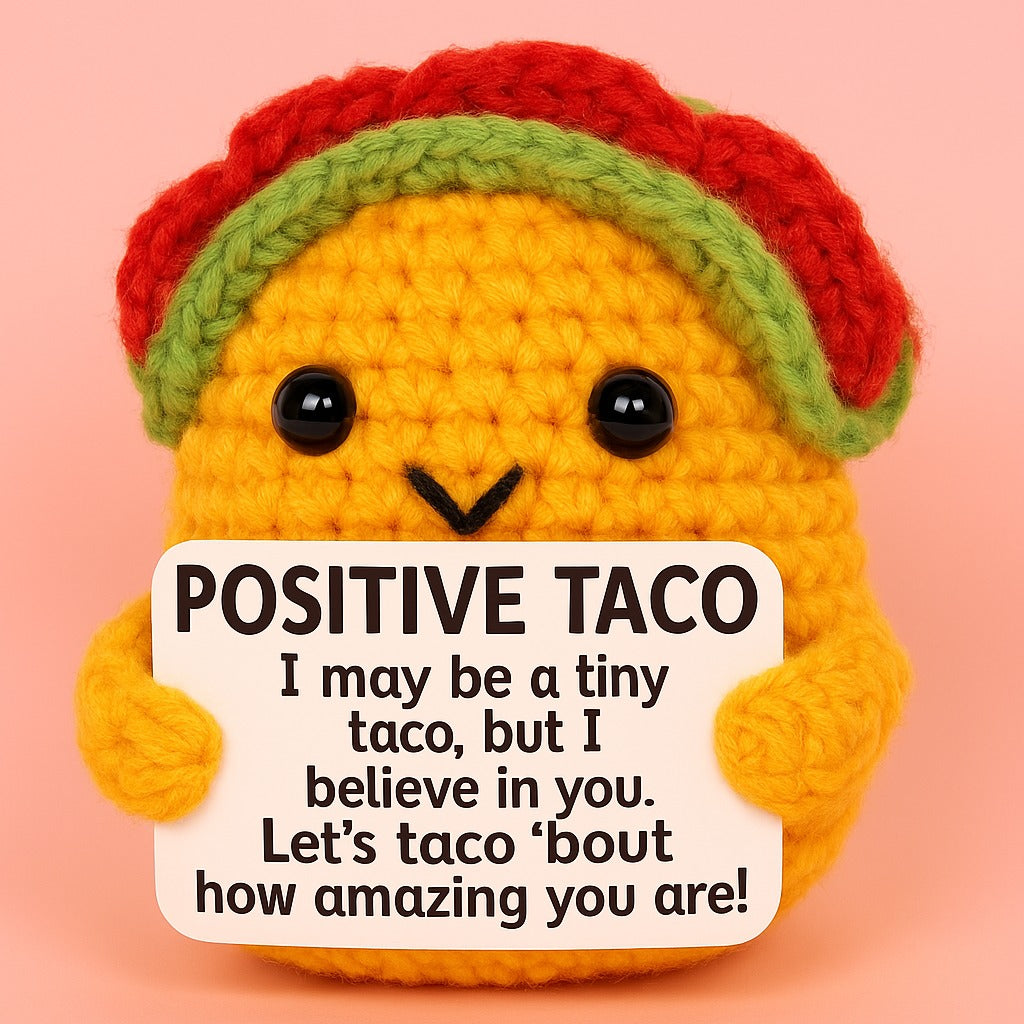 Mini Crochet Taco – Handmade Emotional Support Plush by Handcrafti