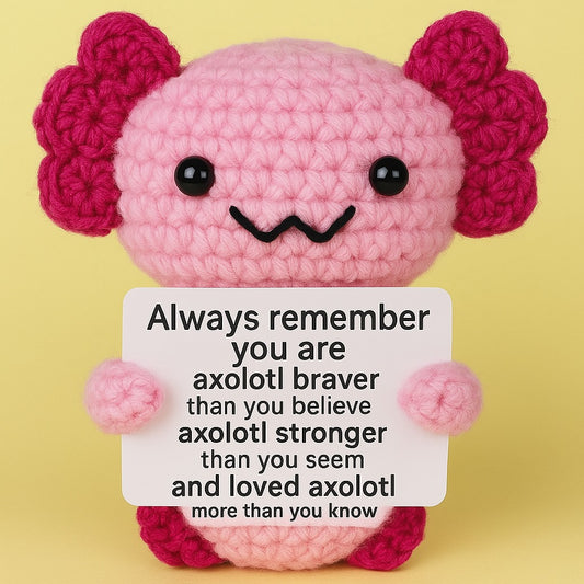 Crochet Axolotl Plush – Handmade Comfort Companion by Handcrafti