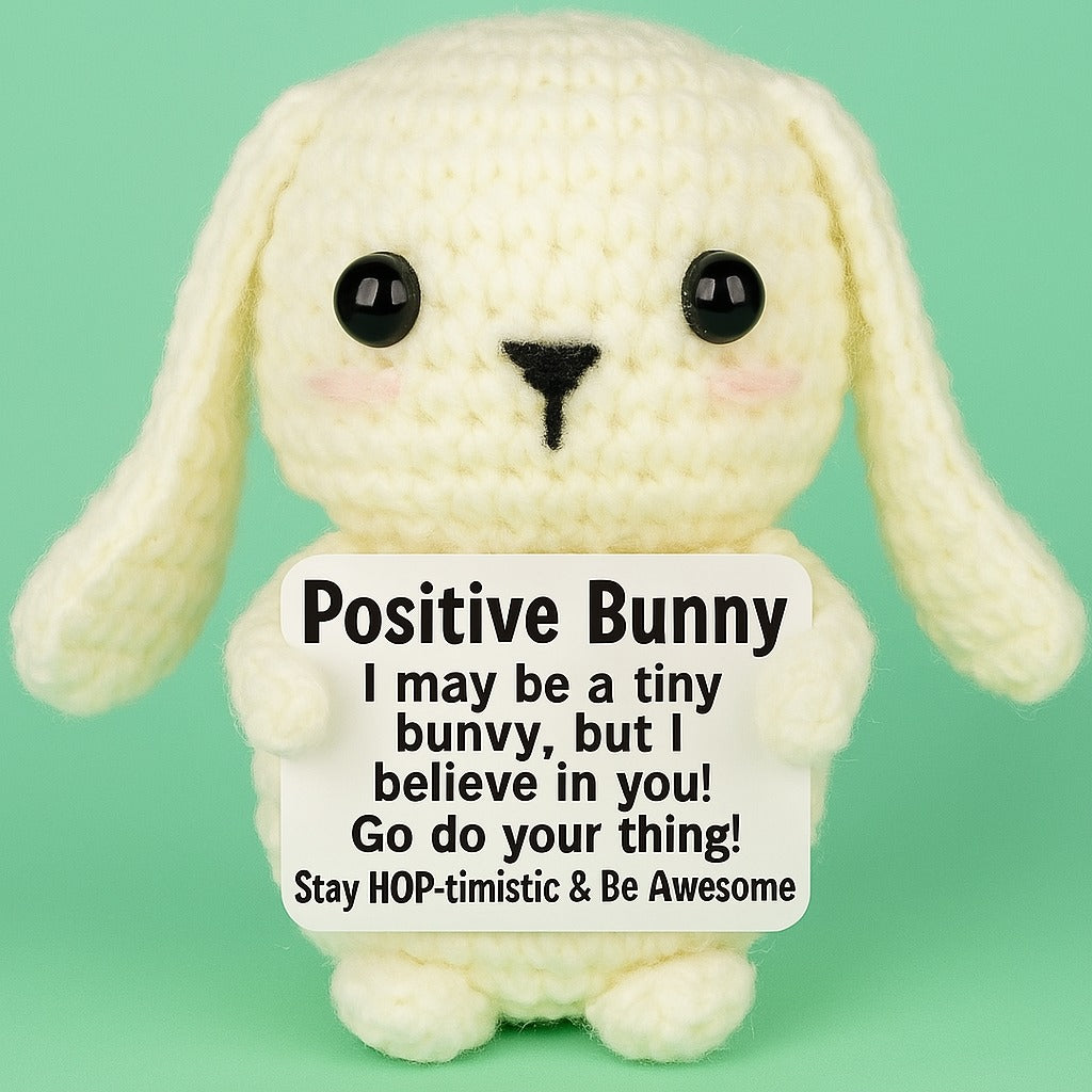 Inspirational Mini Crochet Bunny – Handmade Gift by Handcrafti