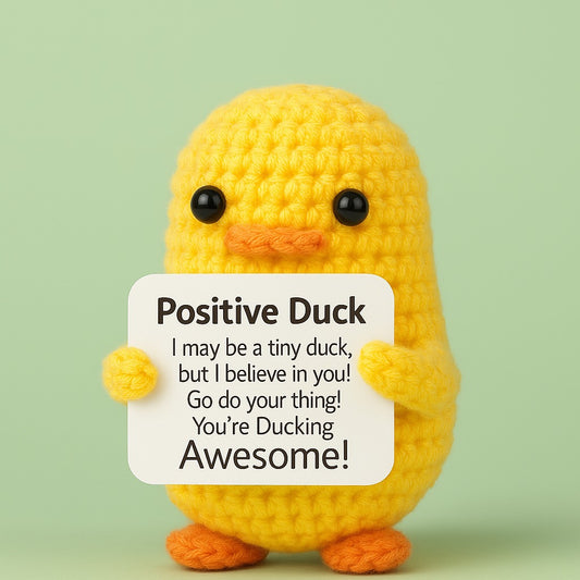 Mini Handmade Crochet Duck – Uplifting Emotional Support Companion by Handcrafti