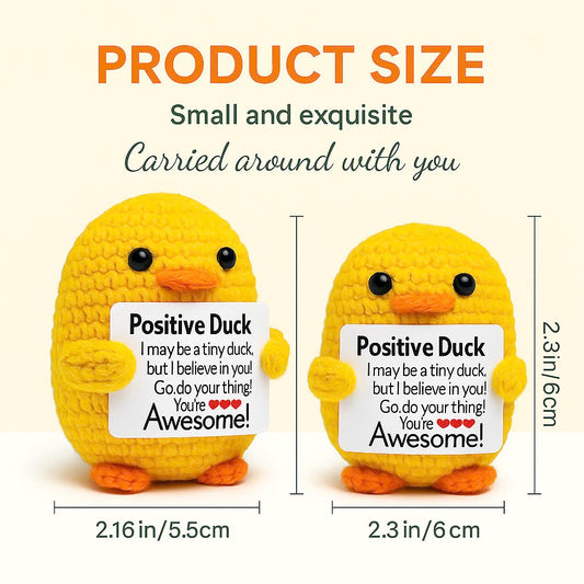 Mini Handmade Crochet Duck – Uplifting Emotional Support Companion by Handcrafti