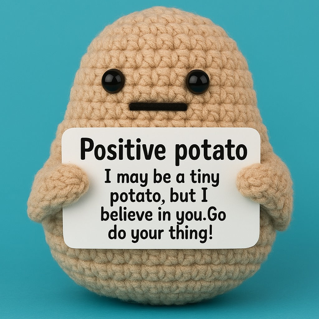 Handcrafted Wool Potato Doll – Uplifting Gift with Encouraging Card by Handcrafti