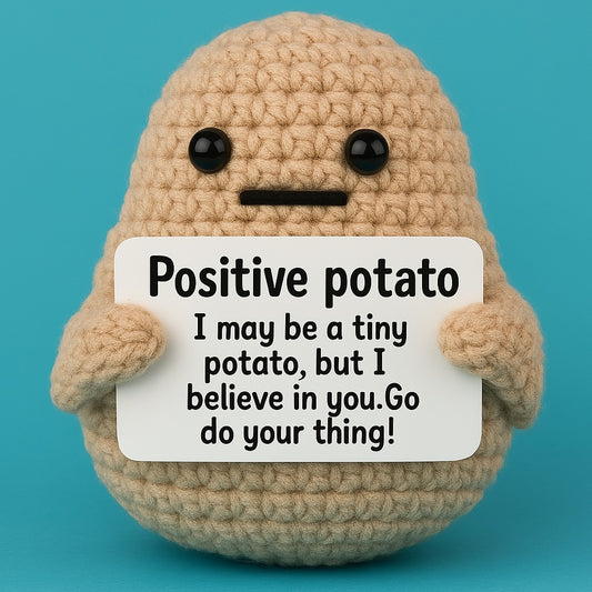 Handcrafted Wool Potato Doll – Uplifting Gift with Encouraging Card by Handcrafti