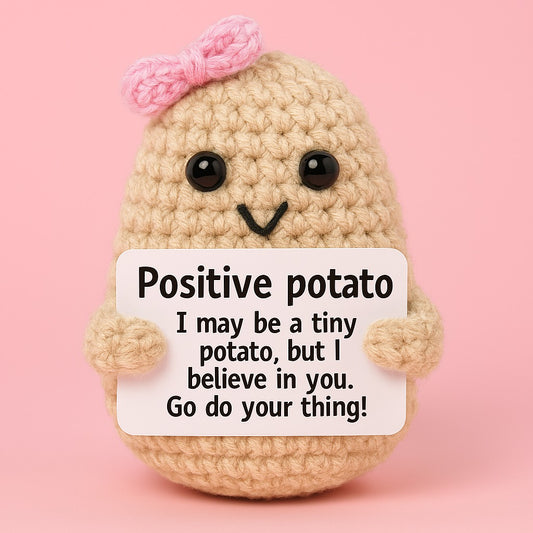 Positive Potato Plush – Handmade Encouragement Gift by Handcrafti